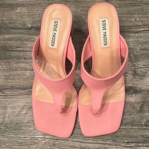 Pink Steve Madden flip flop pink heels